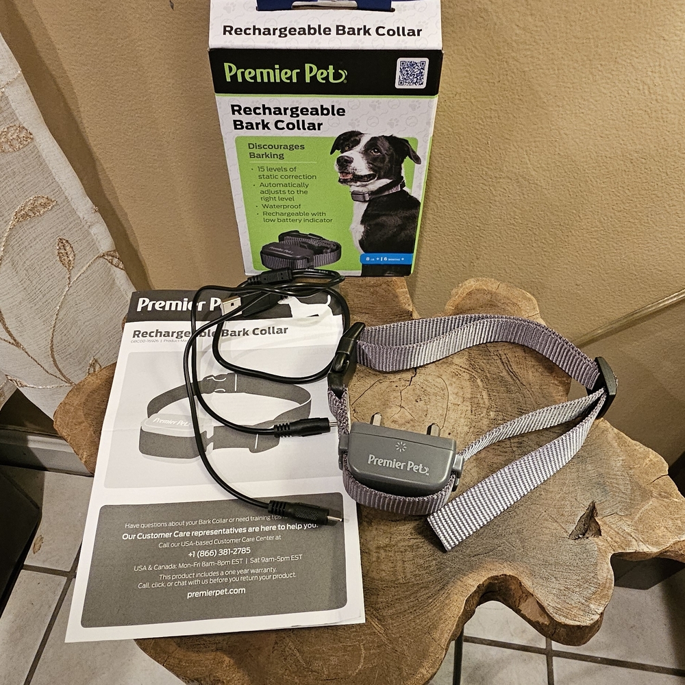Premier Rechargeable Bark Collar - Gray